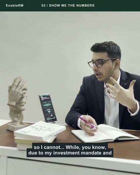Chaitanya practising a client conversation in the EnableRM demonstration